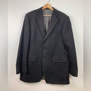 MARKS & SPENCER Collezione Gray Charcoal Wool Mens Blazer Chest 42 Long Office